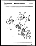 MOTOR AND BLOWER PARTS Diagram and Parts List for DG640KXH1  Frigidaire Dryer