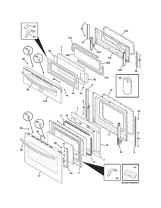 Doors Diagram and Parts List for CGEF304DKF4  Frigidaire Range