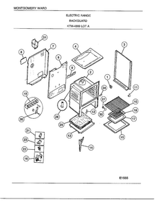 Backguard Page 5 Diagram and Parts List for 4869A  Frigidaire Range
