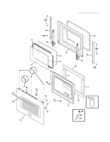 Door Diagram and Parts List for FPDS3085KFF  Frigidaire Range