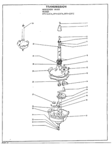 Transmission Diagram and Parts List for 6287C  Frigidaire Washer