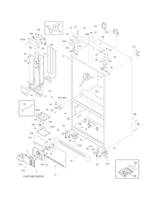 Cabinet Diagram and Parts List for FFHB2740PS5  Frigidaire Refrigerator