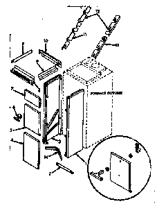 Return air drop Diagram and Parts List for 86766152  Frigidaire Furnace