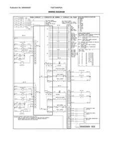Wiring Diagram Diagram and Parts List for FGET3065PDA  Frigidaire Wall Oven