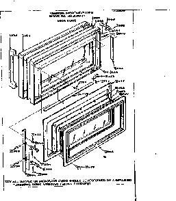 Door Parts Diagram and Parts List for 5648598410  Kenmore Microwave