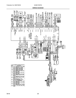 Wiring Diagram Diagram and Parts List for E23BC79SPS3  Frigidaire Refrigerator