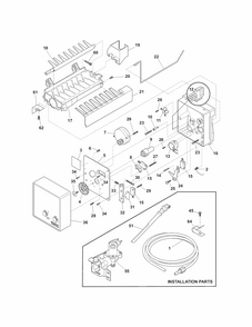 Ice Maker Diagram and Parts List for 25378882016  Kenmore Refrigerator