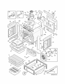 Body Diagram and Parts List for 79032613317  Kenmore Range