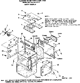 Convection Oven/cavity Parts-a Diagram and Parts List for 5648938310  Kenmore Microwave