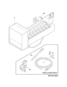 Ice Maker Diagram and Parts List for 25370304411  Kenmore Refrigerator
