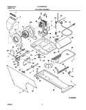 DRY MTR, BELT Diagram and Parts List for FLXG42MRES2  Frigidaire Washer Dryer Combo
