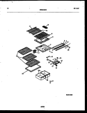 SHELVES AND SUPPORTS Diagram and Parts List for RT193MCD2  Frigidaire Refrigerator