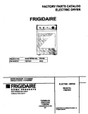 COVER Diagram and Parts List for FDE7976FW1  Frigidaire Dryer