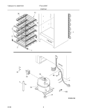 SYSTEM Diagram and Parts List for FFU2124DW7  Frigidaire Freezer