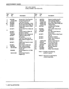 Top Load Washer Page 2 Diagram and Parts List for 6506-87A  Frigidaire Washer