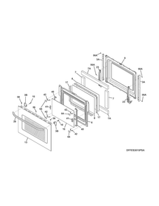 Door Diagram and Parts List for LFES3025PFC  Frigidaire Range