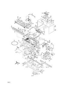 Oven, Cabinet Diagram and Parts List for FGBM205KFA  Frigidaire Microwave