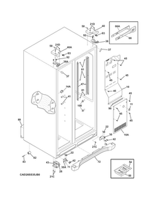 Cabinet Diagram and Parts List for EI26SS30JS5  Electrolux Refrigerator