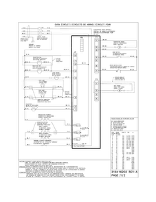 Wiring Diagram Diagram and Parts List for CPET3085KF3  Frigidaire Wall Oven