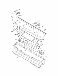 Backguard Diagram and Parts List for 79042519310  Kenmore Range