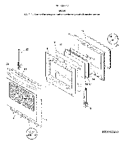 Door Diagram and Parts List for 79093013317  Kenmore Range
