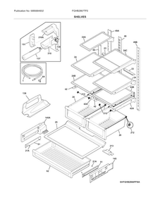 Shelves Diagram and Parts List for FGHB2867TF0  Frigidaire Refrigerator