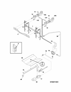 Burner Diagram and Parts List for 79060721903  Kenmore Range