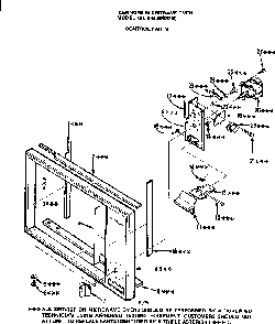 Part Location Diagram of 11436 Maytag Control panel