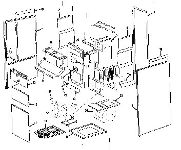 Furnace assemblies Diagram and Parts List for 86764111  Frigidaire Furnace