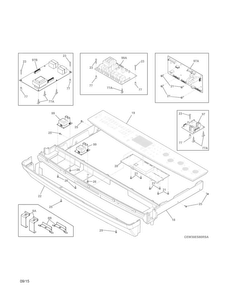 Backguard Diagram and Parts List for EW30ES80RSA  Electrolux Range