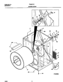 CABINET / DRUM Diagram and Parts List for FDG8971EW1  Frigidaire Dryer