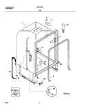 TUB Diagram and Parts List for FDB740RCS0  Frigidaire Dishwasher