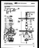 MOTOR PUMP PARTS Diagram and Parts List for SU550NXR1  Frigidaire Dishwasher
