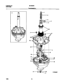 TRANSMISSION Diagram and Parts List for MLXG42RED4  Frigidaire Washer Dryer Combo