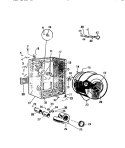 CABINET, DRUM, HEATER HOUSING Diagram and Parts List for DE650EDV1  Frigidaire Dryer