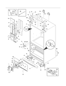 Cabinet Diagram and Parts List for EW28BS71ISE  Electrolux Refrigerator