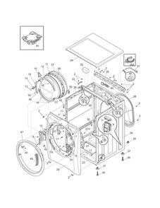 Cabinet/top Diagram and Parts List for EWFLS70JIW1  Electrolux Washer