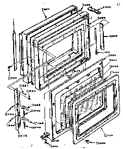 Door Parts Diagram and Parts List for 5648888620  Kenmore Microwave
