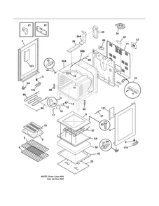 Body Diagram and Parts List for BKEF3048LSJ  Frigidaire Range