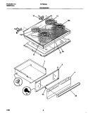 TOP / DRAWER Diagram and Parts List for FEF357BADF  Frigidaire Range
