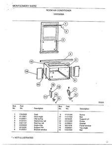 Room Air Conditioner Page 5 Diagram and Parts List for 5658A  Frigidaire Air Conditioner