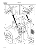 DRY CAB, HEATER Diagram and Parts List for FER231AS1  Frigidaire Dryer