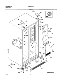 CABINET Diagram and Parts List for FRS26KW3AW5  Frigidaire Refrigerator