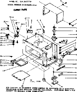 Cabinet Parts Diagram and Parts List for 5649937710  Kenmore Microwave