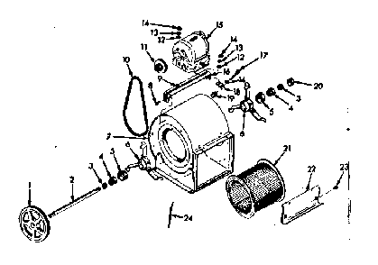 Blower assembly Diagram and Parts List for 86774774  Frigidaire Heater