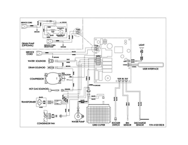 Wiring Diagram Diagram and Parts List for UL15IM20RS1  Electrolux Ice Maker