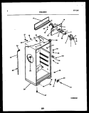 CABINET PARTS Diagram and Parts List for TPK180HN1D  Kelvinator Refrigerator