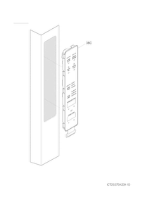 Part Location Diagram of 242048216 Maytag Refrigerator user interface