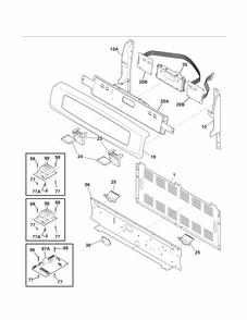 Backguard Diagram and Parts List for 79092183014  Kenmore Range
