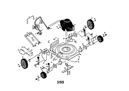 Part Location Diagram of 160832 Frigidaire Lawn mower torsion spring